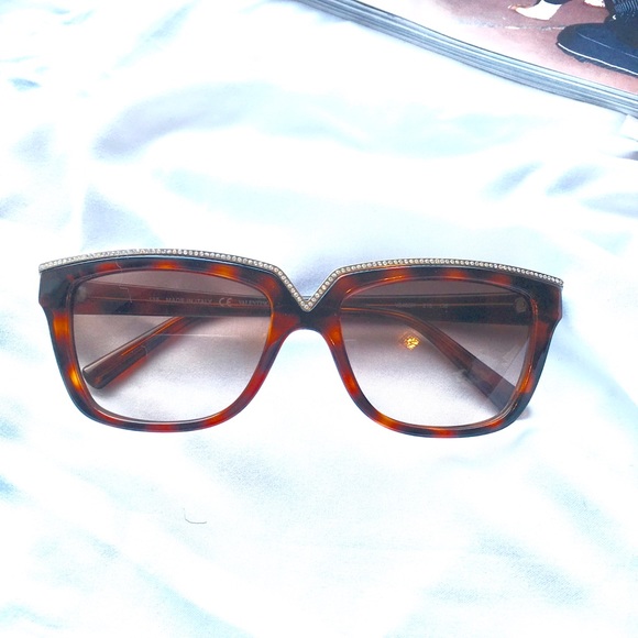 Valentino Accessories - Valentino Rhinestone/Tortoise Sunglasses